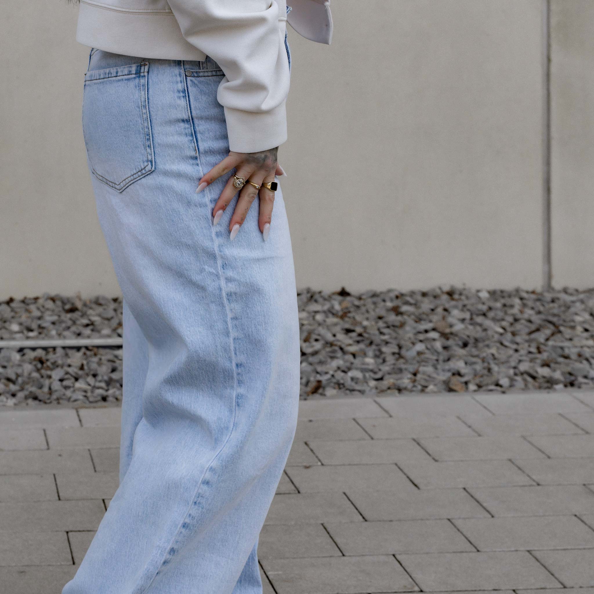 HYVEST bequeme High Waist Jeans für Damen lockerer Schnitt