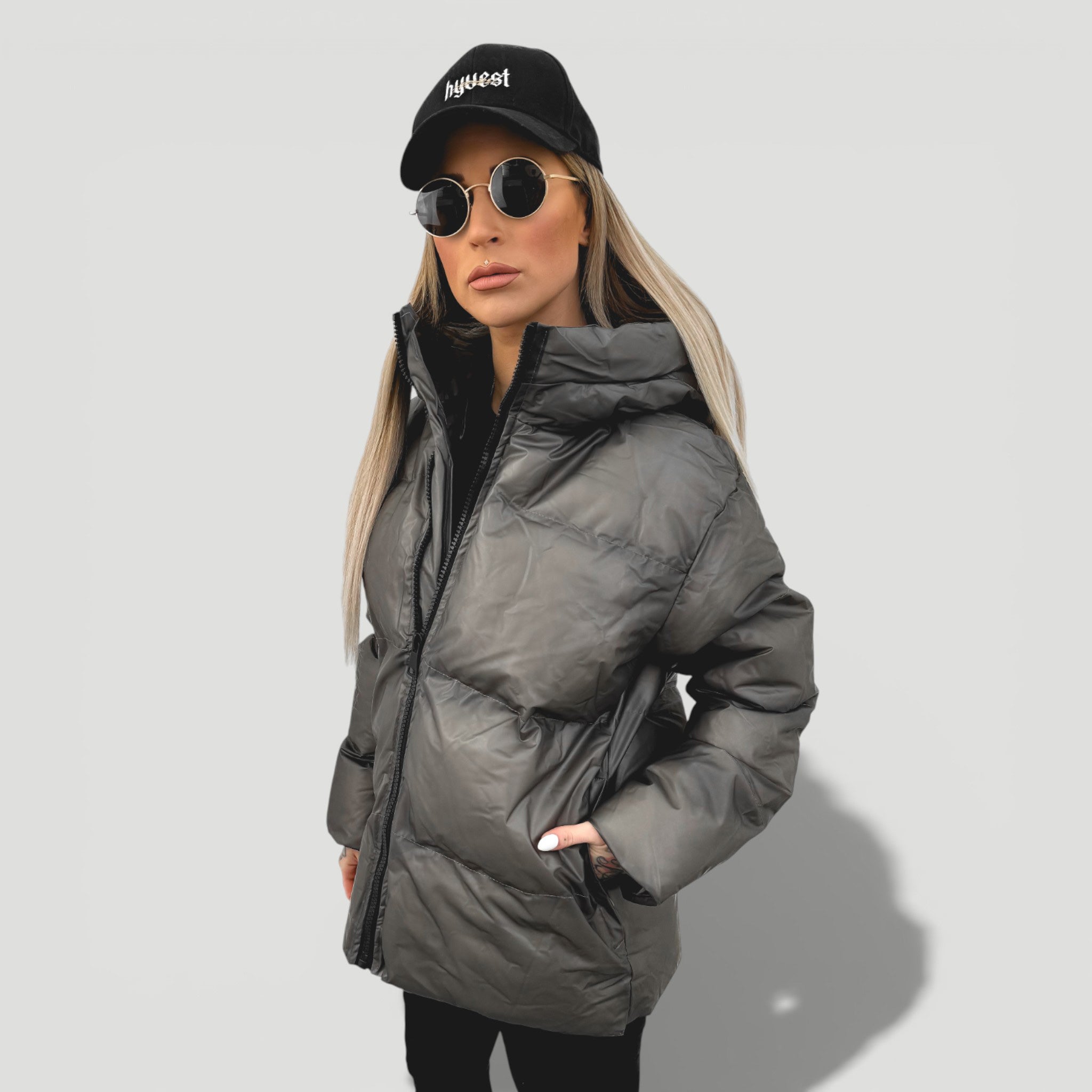 HYVEST Winterjacke für Frauen im sportlichen Look mit Basecap