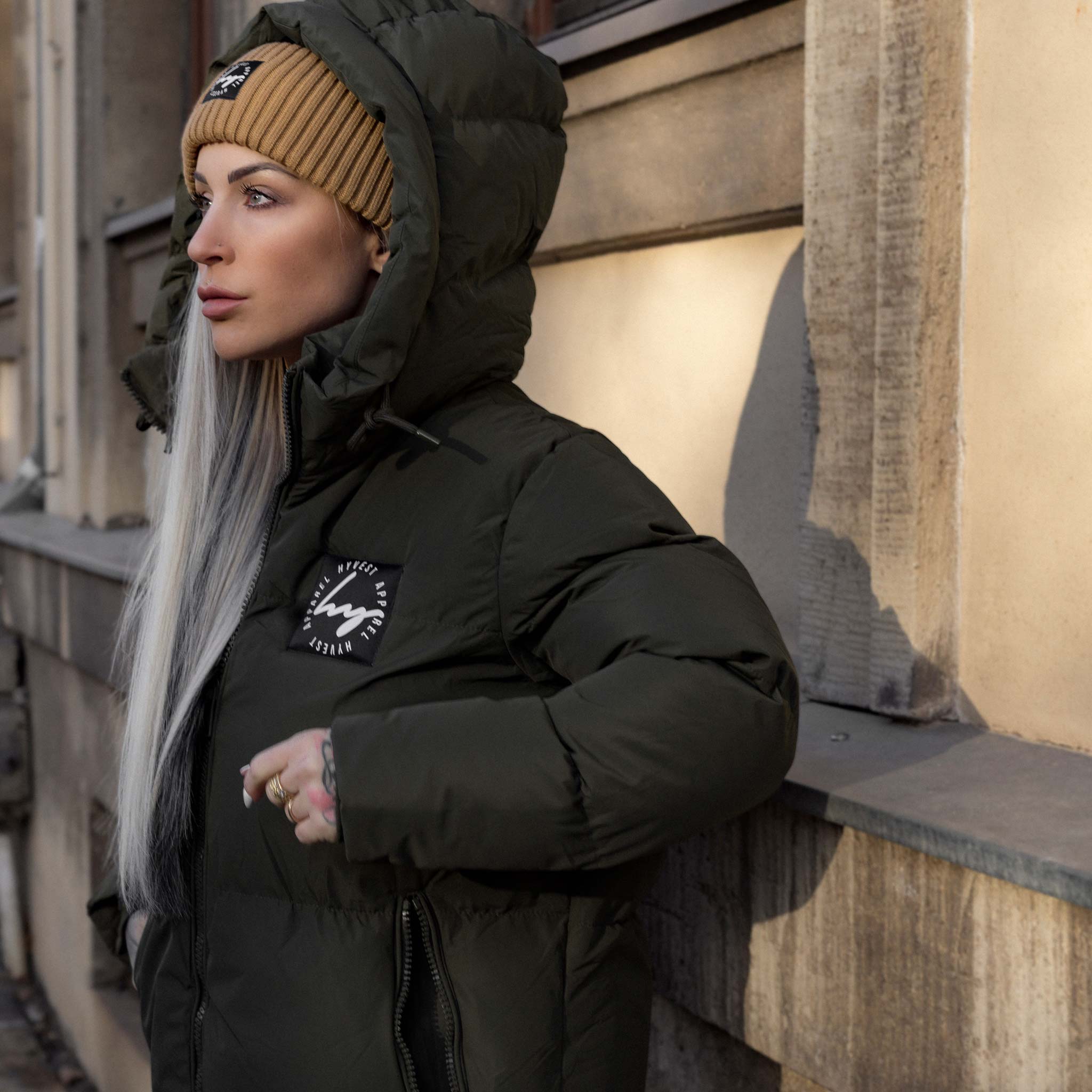 HYVEST Winter Outfit warm wattiert für Frauen mit Beanie