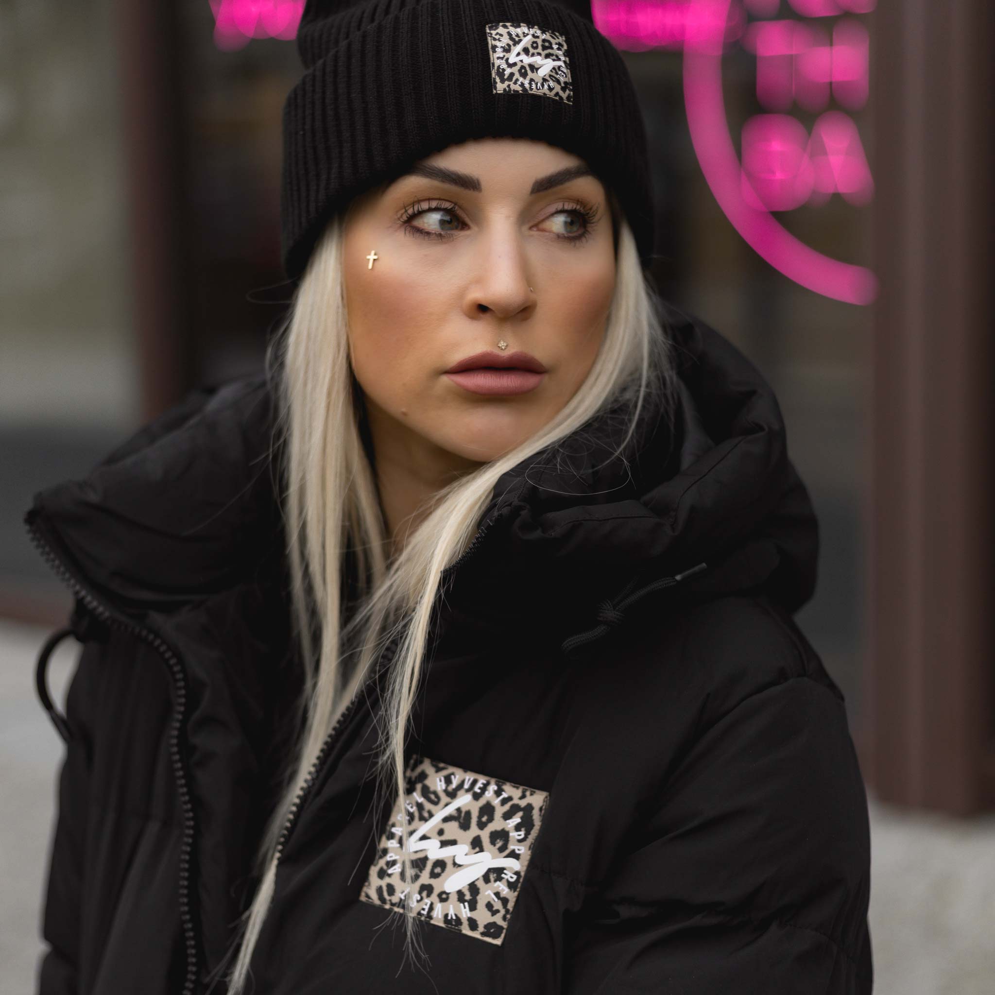 HYVEST Winterparka wattiert mittellang in Schwarz für einfache warme Outfits im Winter