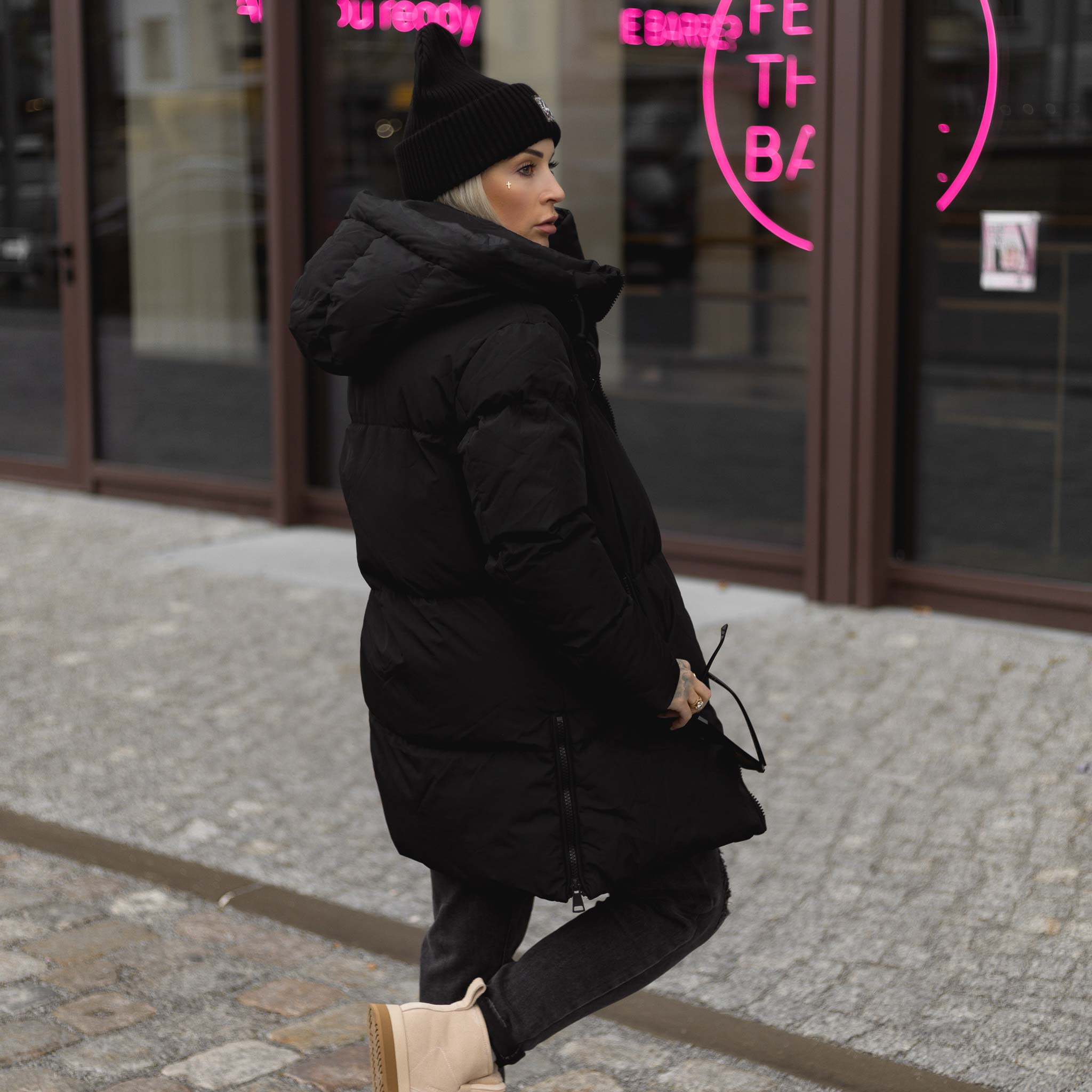 HYVEST Winterparka wärmend für Frauen mit großer Kapuze und seitlichen Reißverschlüssen