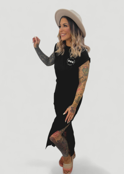 Maxi Slit-Dress Black