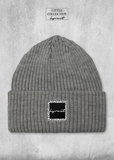 Kids Beanie Big Grey Dots
