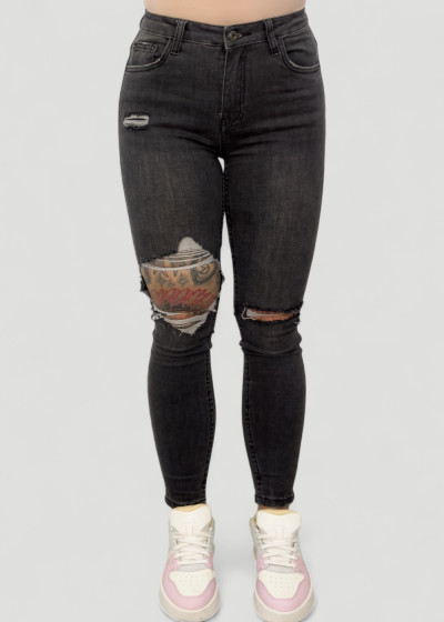 Heavy Ripped Jeans Anthracite