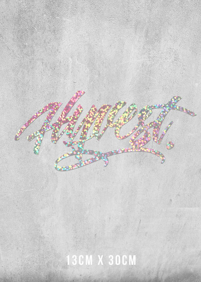 Plott Aufkleber Holo Glitzer 13x30