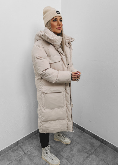 Cream Winter Supreme Long Parka