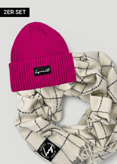 Schal Bundle Pink Check