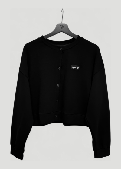 Button Jacket Cropped Black