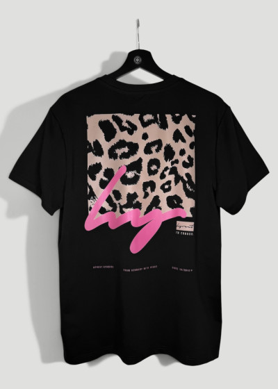 T-Shirt Leopard Pink Black