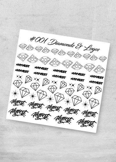 001 Diamonds & Logos Nagel Folie