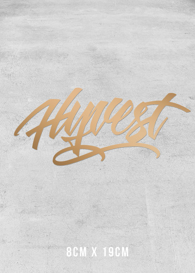 Plott Aufkleber Gold Metallic 8x19