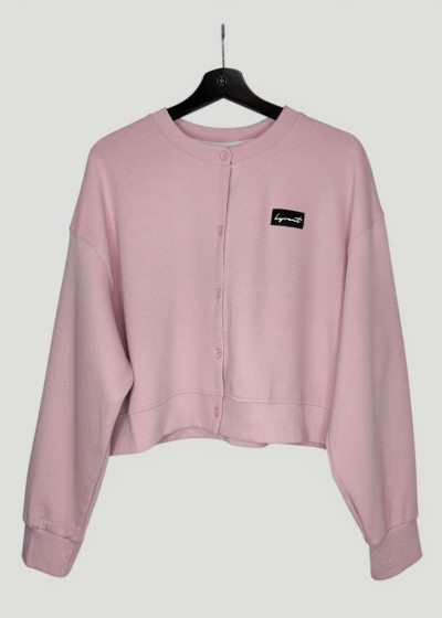 Button Jacket Cropped Blush