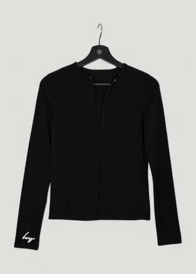 Longsleeve Half Zip Black