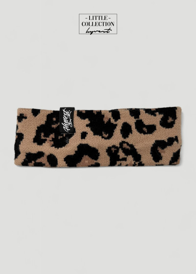 Kids Stirnband Brown Leo