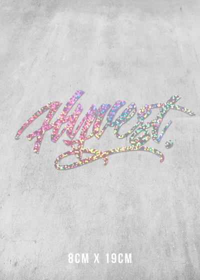 Plott Aufkleber Holo Glitzer 8x19