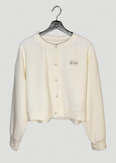 Button Jacket Cropped Creamy